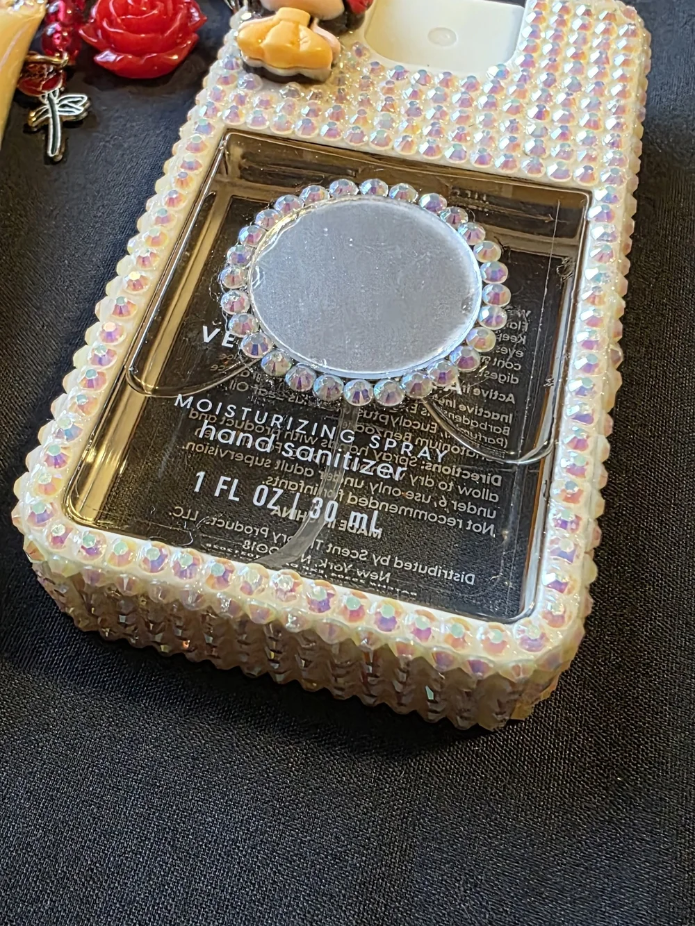 Handmade princess Belle Lip Gloss & Hand Sanitizer Keychain Set